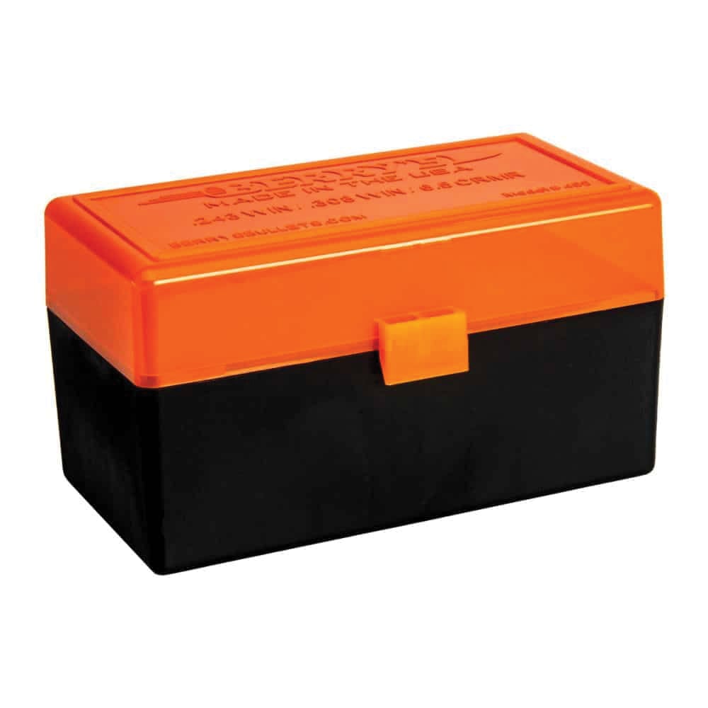 Berrys Bullets #409 .220 Swift/.22-250 Remington Ammo Box, 50rds Black/Orange