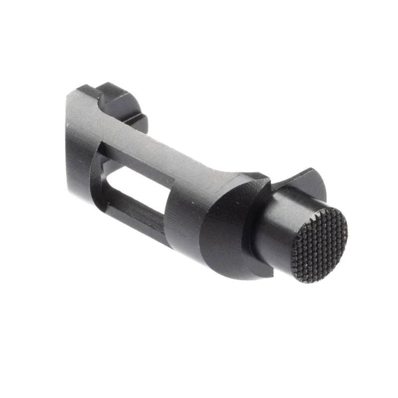 Wilson Combat Checkered Extended Magazine Release Fits Beretta 92 Compact, Armor-Tuff Black