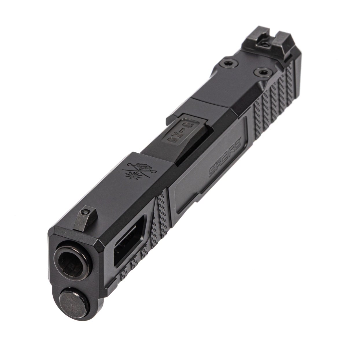 PSA Micro Sabre Dagger Slide Assembly - Shield Cut With Non-Threaded Barrel, Black