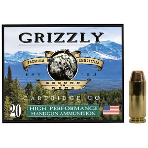 Grizzly Ammo GC10CM2   10mmAuto 200gr Full Metal Jacket Flat Point 20 Per Box/10 Case