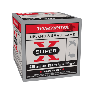 Winchester Super X High Brass 410 Ammo 3" #7-1/2 Lead Shot 3/4 oz Box of 25