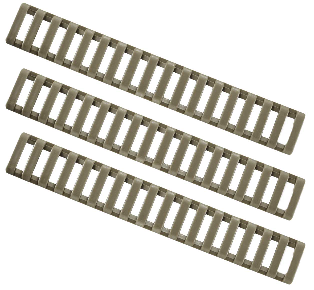 ERGO 18-Slot Ladder LowPro Rail Cover 3 Pack, Coyote Brown - 4373-3PK-CB