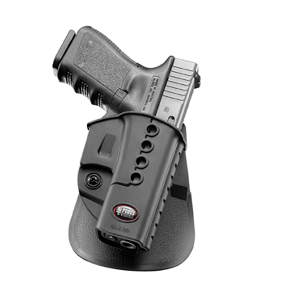 Fobus Evolution Right Hand Glock 17/19/22/23 Holster, Smooth Black - GL2E2