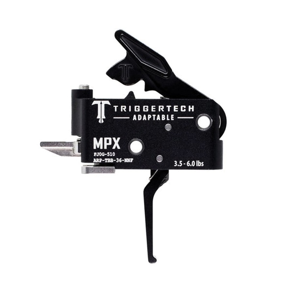 Triggertech Adaptable (3.5-6 lb) Flat Lever Trigger for Sig MPX, Clean Black PVD - ARPTBB36NNF