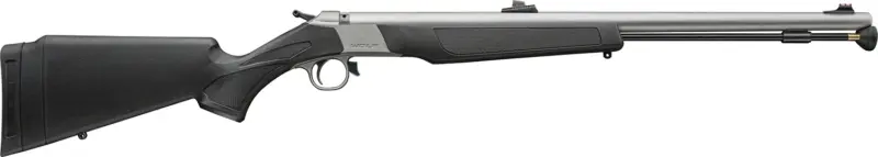 CVA PR2117SNW Wolf V2 Northwest 50 Cal Musket Cap 24" Matte Stainless Steel Barrel, Drilled Tapped Stainless Steel Receiver, Fixed Black Synthetic Stock