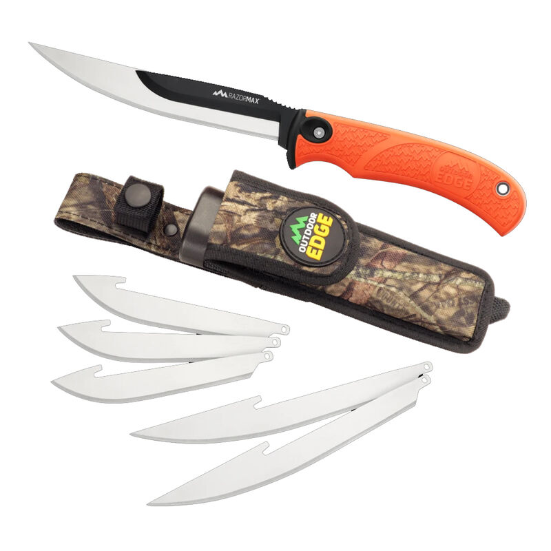 Outdoor Edge RazorMax Fixed Blade Knife, Orange - RMB-20C