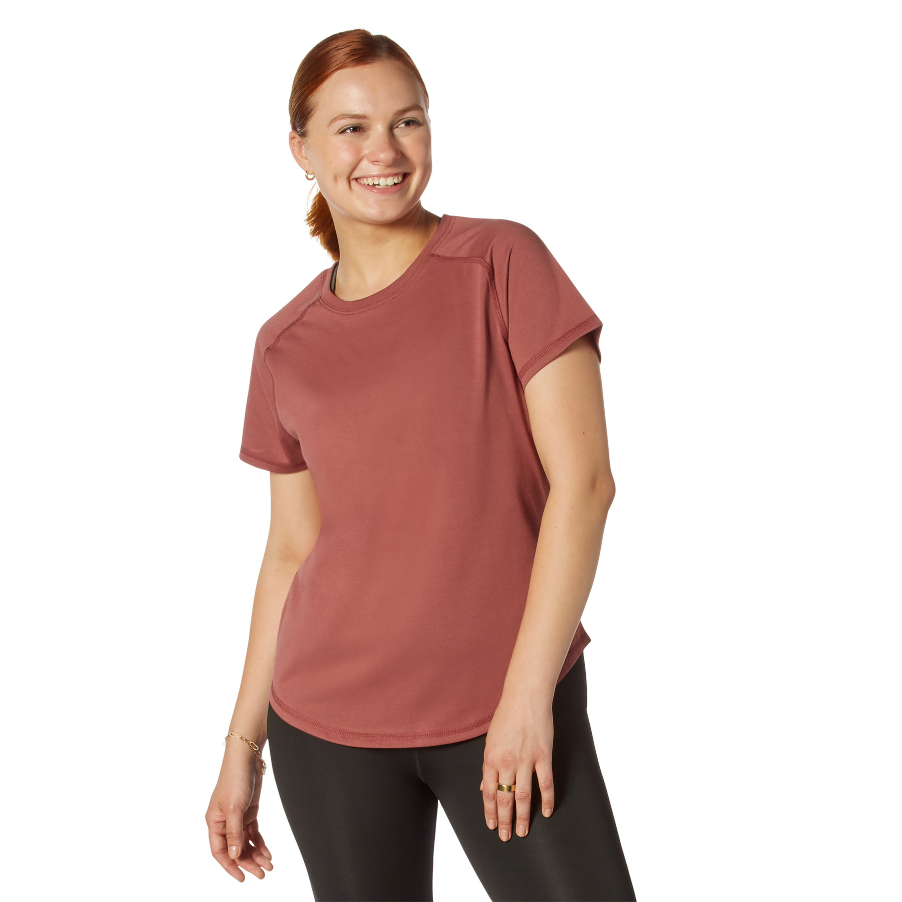 Rothco Womens Essential Moisture Wicking Raglan Sleeve T-Shirt - Terracotta, 2X-Large