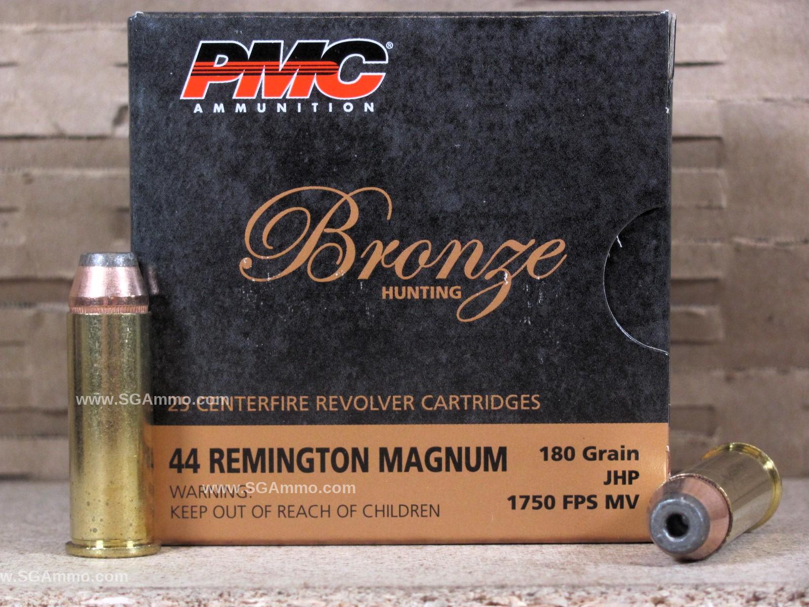 500 Round Case – 44 Magnum PMC 180 Grain JHP Ammo – 44B