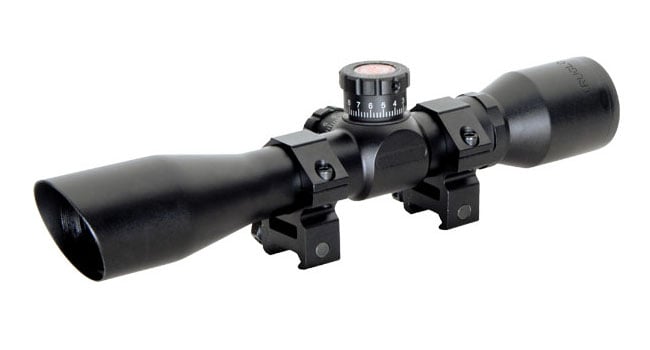 TruGlo TruBrite Xtreme 4x32 Compact Tactical Riflescope With Rings - TG8504BT