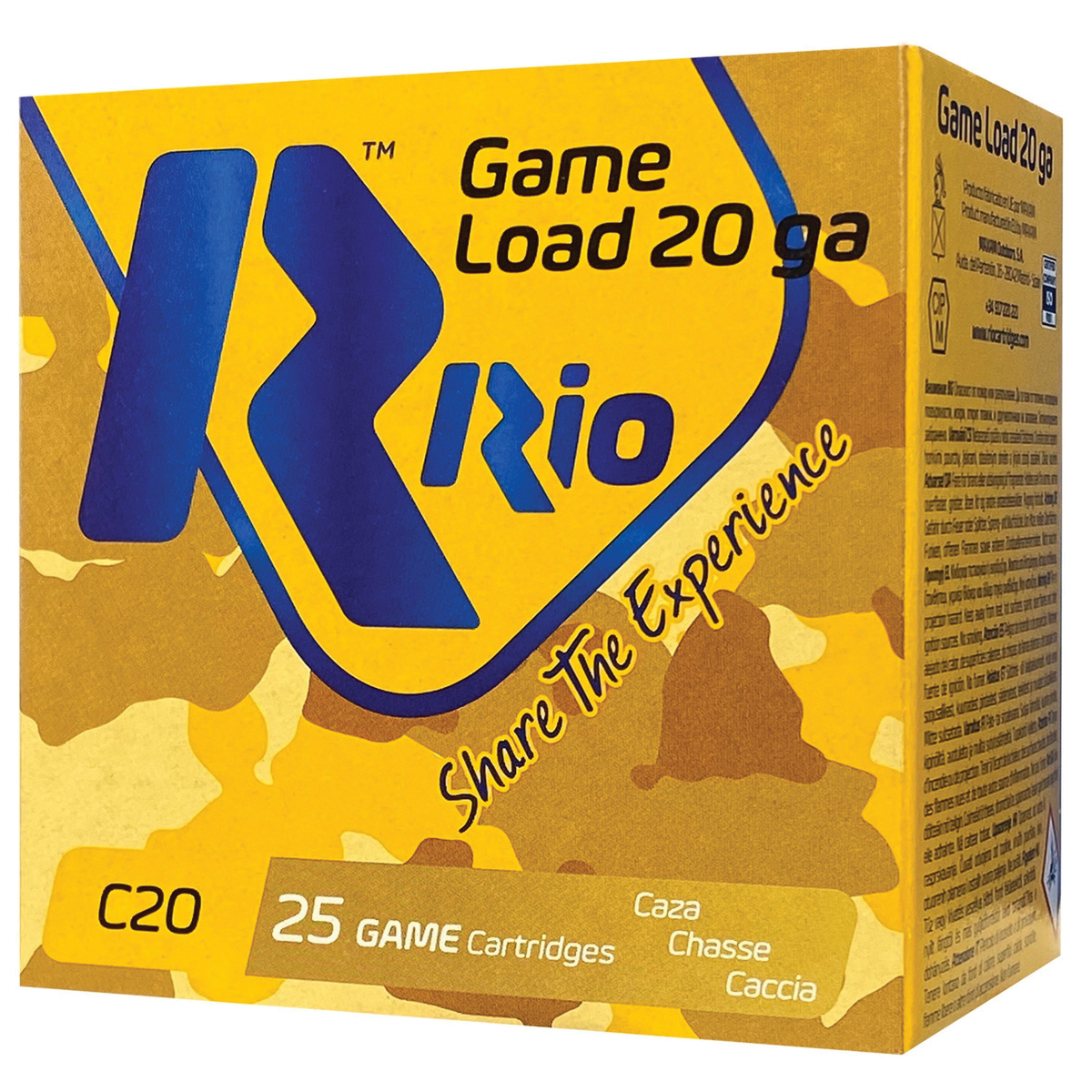 Rio Ammunition RC206 Game Load 20Gauge 2.75″ 1oz 6Shot 25 Per Box/10 Case - No Credit Card Fees - Low, flat rate shipping