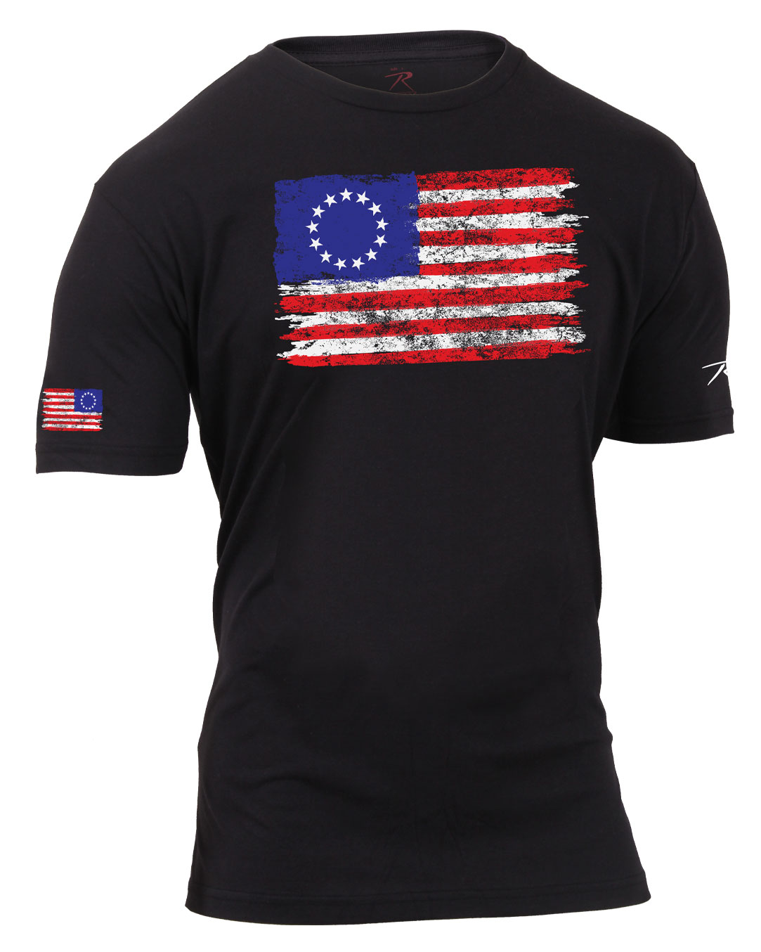 Rothco Colonial Betsy Ross Flag T-Shirt - Black, X-Large