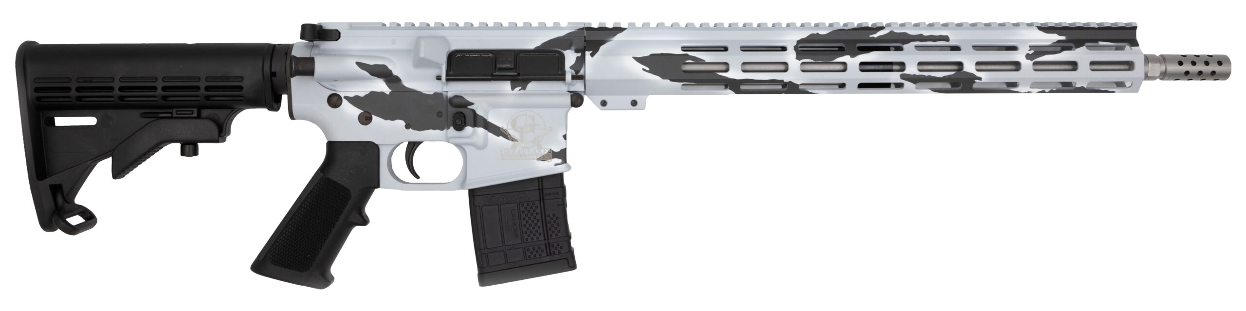 GLFA AR-15 Pursuit Snow Camo - 16" Barrel, 30-Round