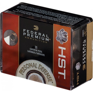 Federal P9HST1S Premium Personal Defense 9mm Luger 124 GR HST/10 Box - 20rd Box