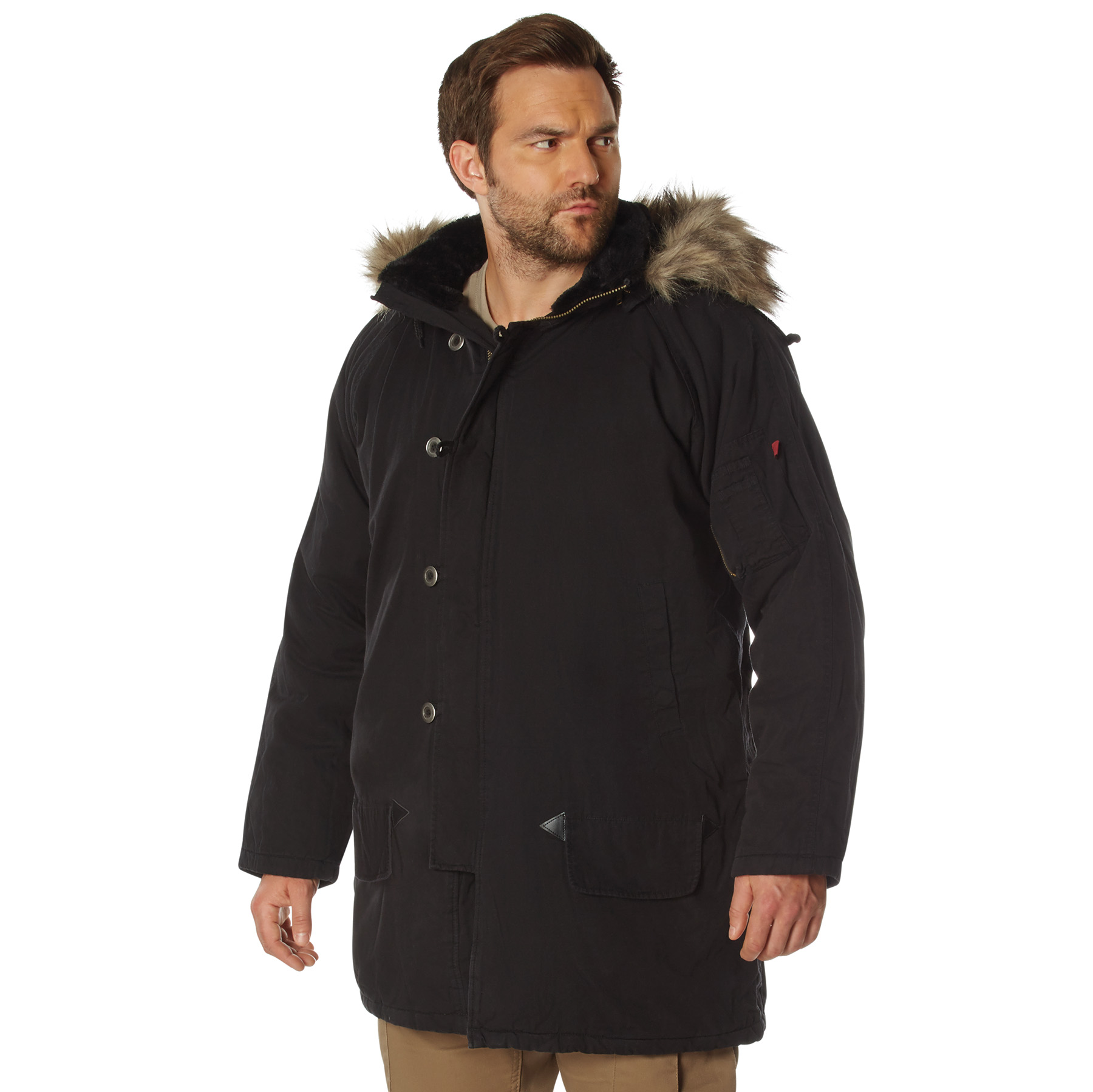 Rothco Vintage N-3B Parka - Black, Large