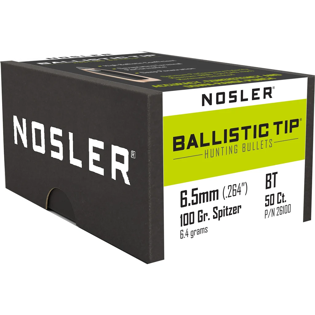 Nosler Ballistic Tip Hunting Bullets 6.5mm 100 gr. Spitzer Point 50 pk.