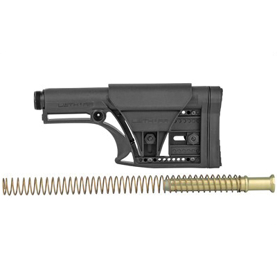 Luth-AR MBA-1 Stock With Buffer Assembly, A2 Extension Tube .223 Buffer Spring, Black - MBA-1K