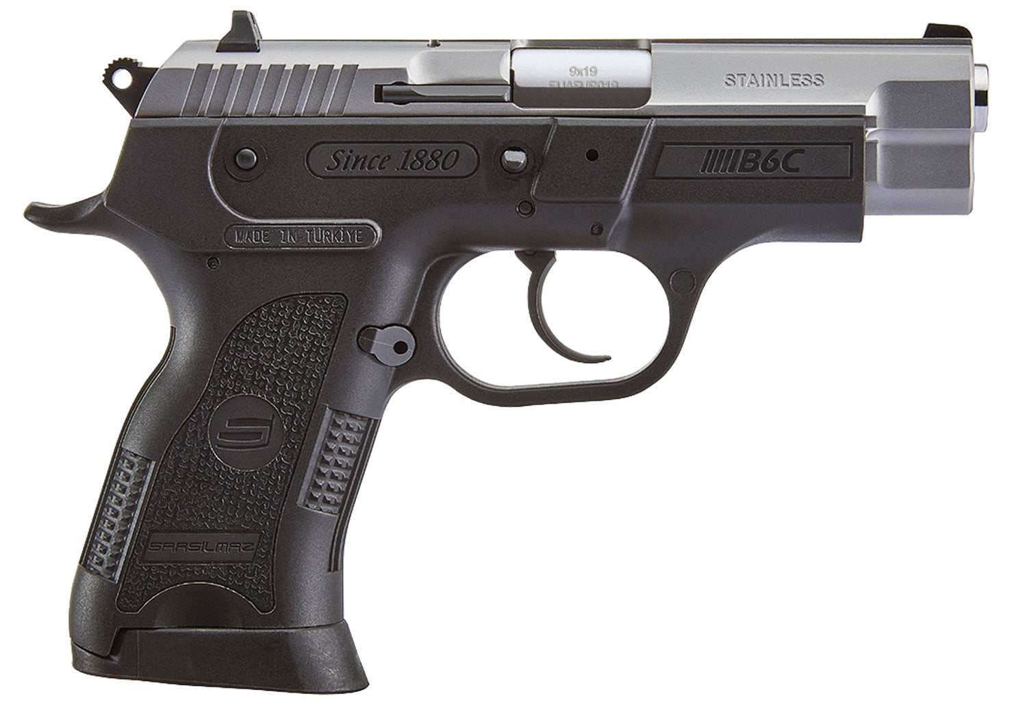 SAR USA B6C 9mm Pistol, Blk - B69CST