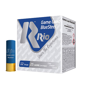 Rio Ammunition GLBS325 Game Load BlueSteel  12Gauge 2.75 1 1/8oz 5Shot 25 Per Box/10 Case