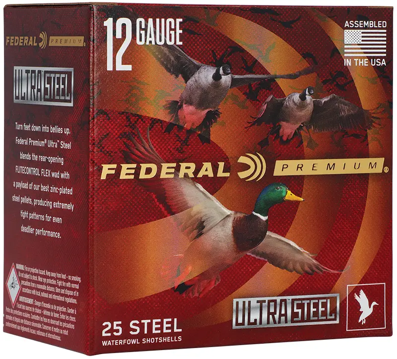FEDERAL 12GA 3 1/2" 1 1/2OZ 2 4 1500 FPS "ULTRASTEEL" 25 RD/BX 10 BX/CS
