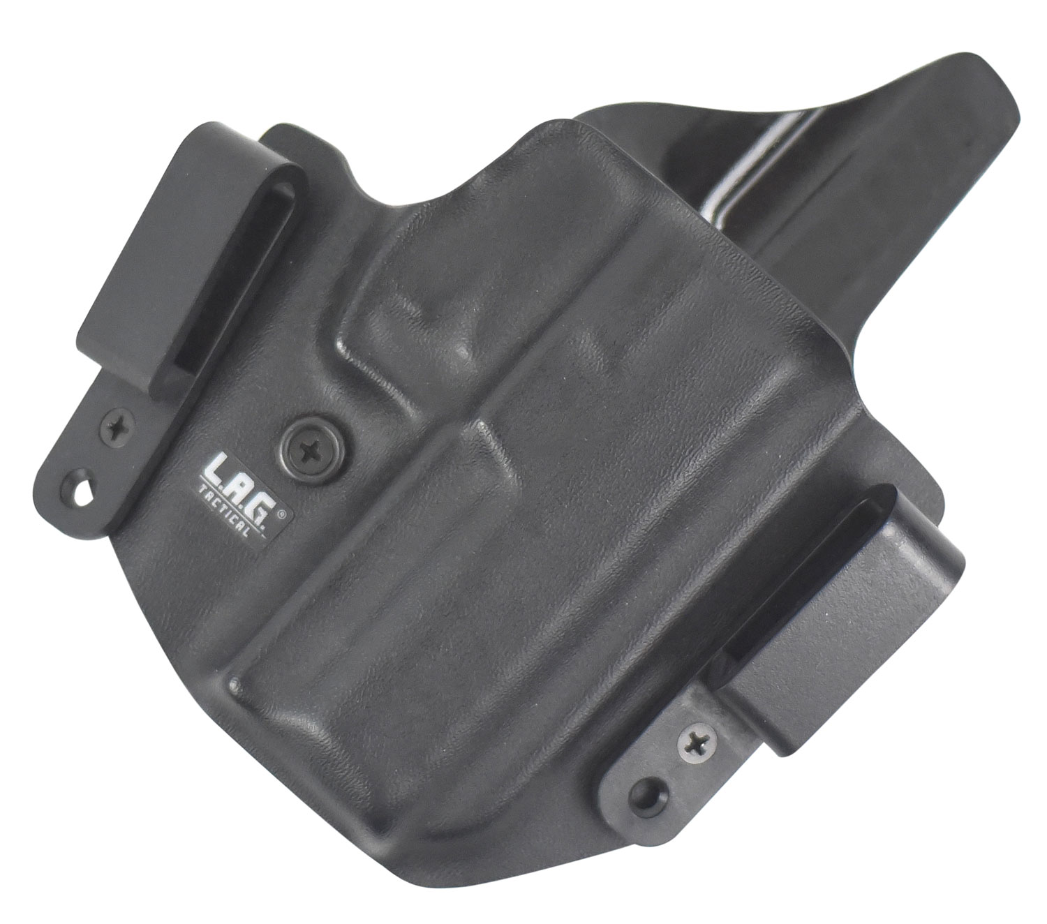 Lag Tactical The Defender Right Hand 1911 5" with Rail Inside and Outside the Waistband Combo Holster, Black - 6004