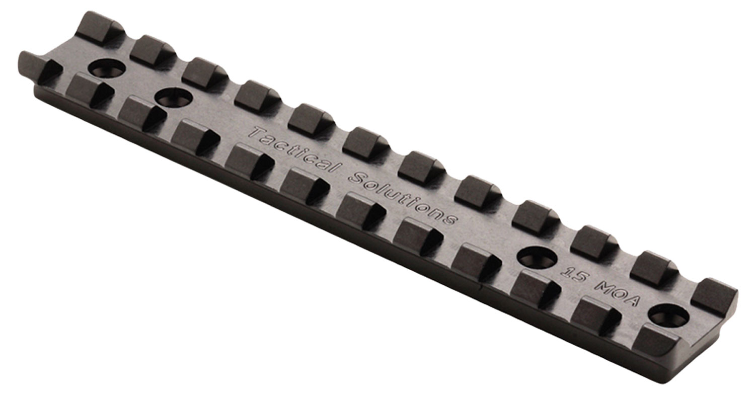 Tactical Solutions Ruger 10/22 Aircraft Grade Aluminum 1-Piece 15 MOA Scope Rail, Black - 1022SR-15MOA