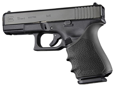 Hogue HandAll Beavertail Grip Sleeve for Glock 19/23/32/38 (Gen 1-2-5) Pistols, Black - 17050