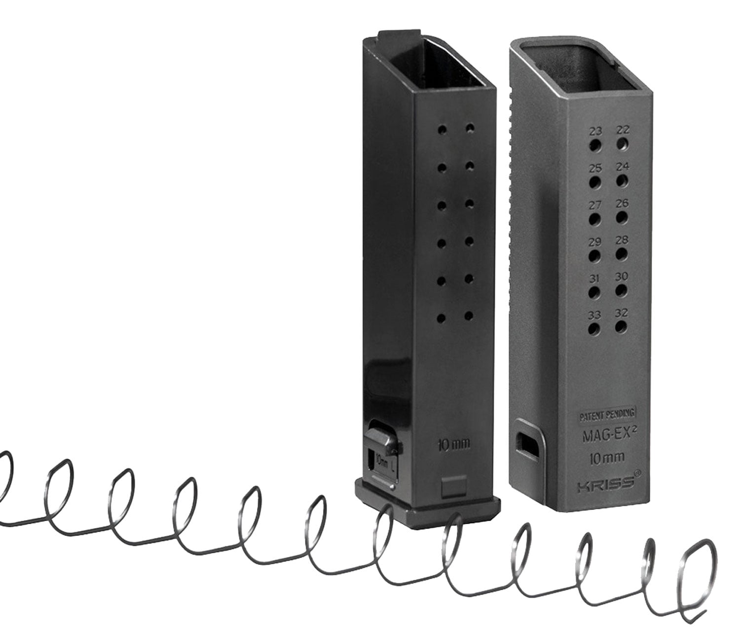 Kriss Mag-Ex2 Extension Kit for Glock G20 33 Round Magazine, Black - KVAMX2K10BL00