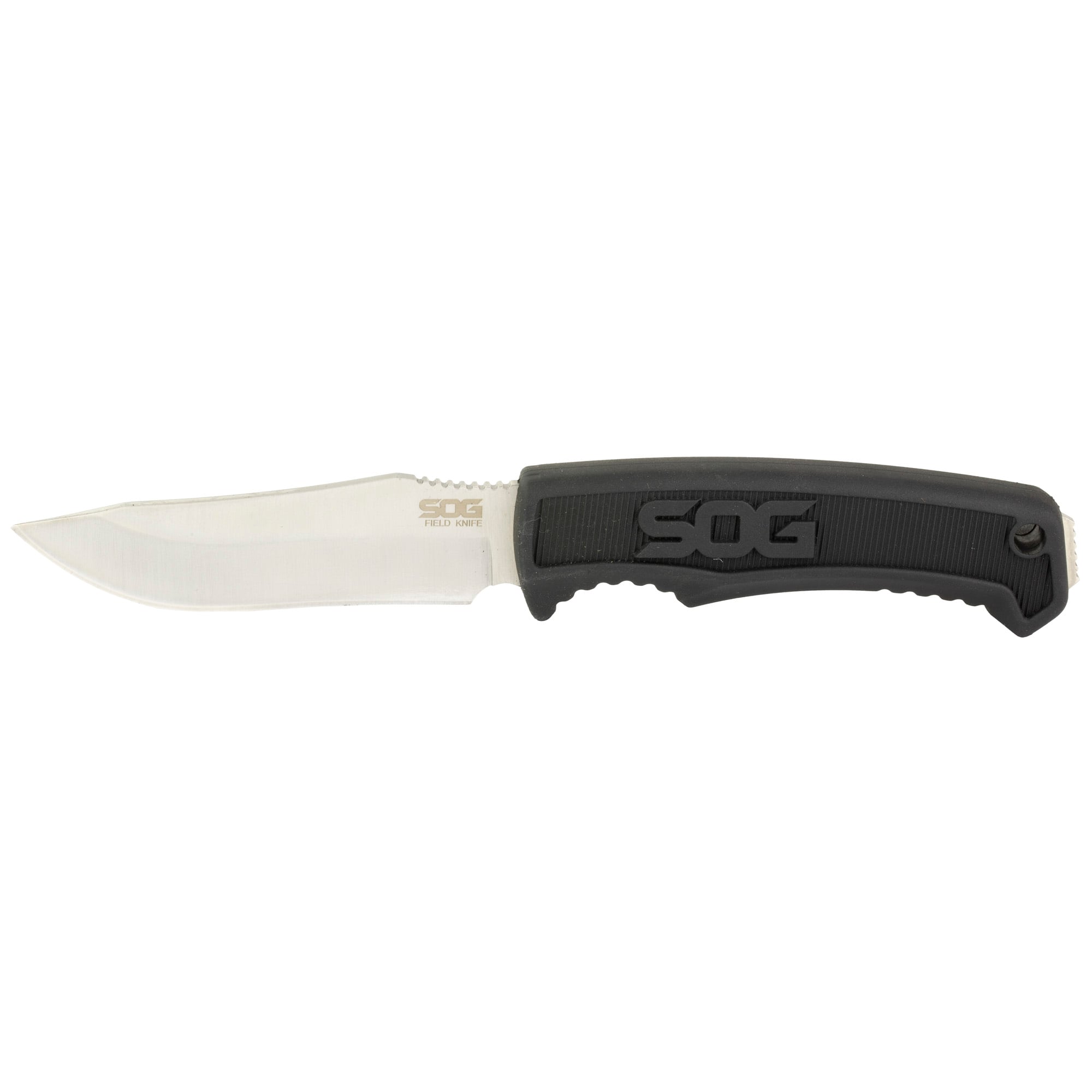 SOG Knives Field Knife 4" Clip Point Fixed Blade Knife, Silver - SOGFK1001CP