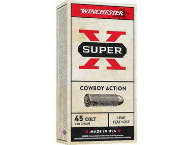 Winchester Super X Cowboy 45 Colt 250 Grain Lead Flat Nose (LFN) Ammo