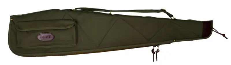 Boyt Harness OGC98PM09 Alaskan Rifle Case 44" Waxed OD Green Canvas w/ Brass Hardware Quilted Flannel for Scoped Rifles