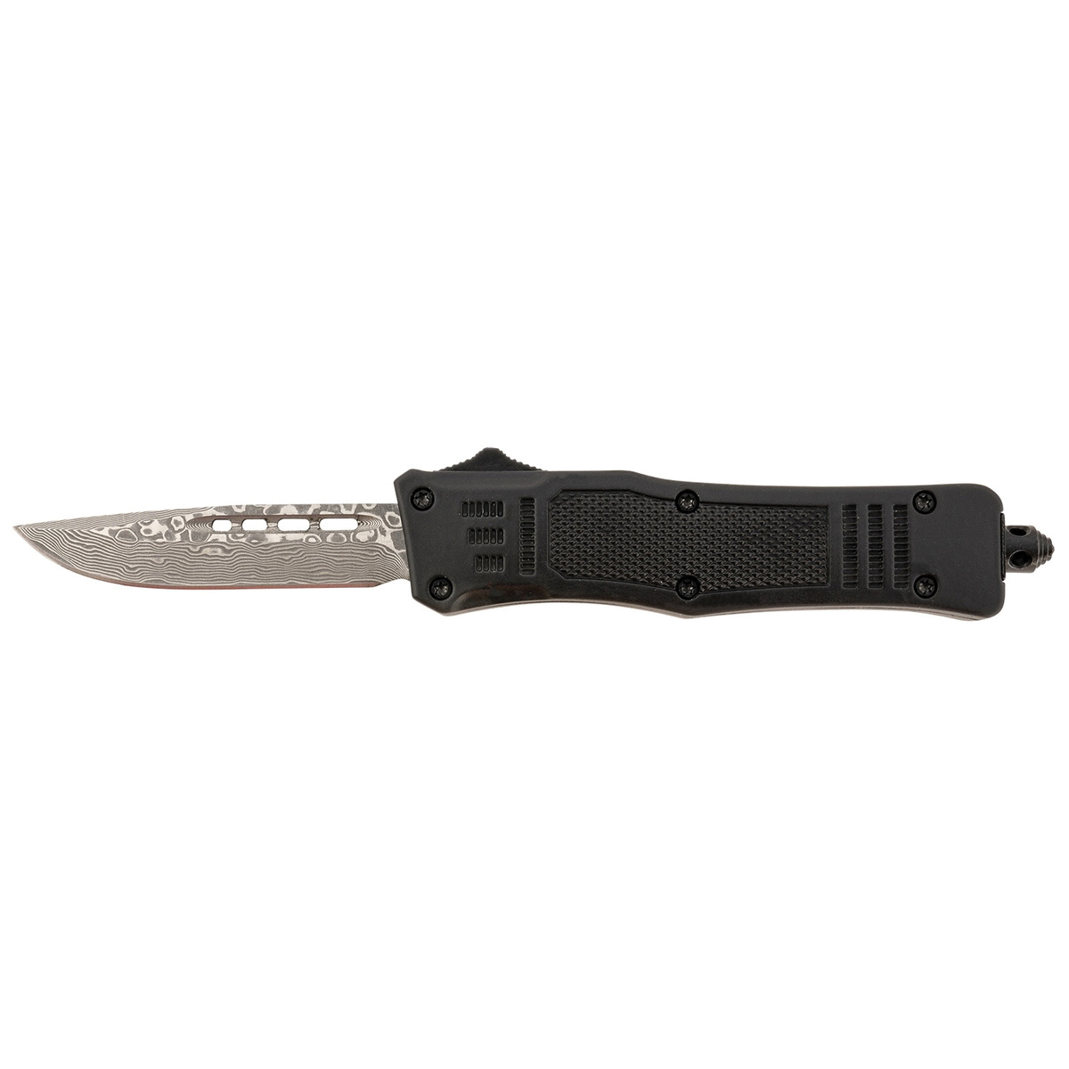 Steel River Spartan Mini Folding/OTF Knife Drop Point Black Plain Edge - Sleek Handle, Secure Lock, Ideal for EDC - MT616BRDAMDP