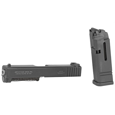 Advantage Arms Glock 19/23 Gen 4 .22 LR Conversion Kit With Barrel, 10 Round Magazine, And Range Bag, Black - AAG19-23 G4