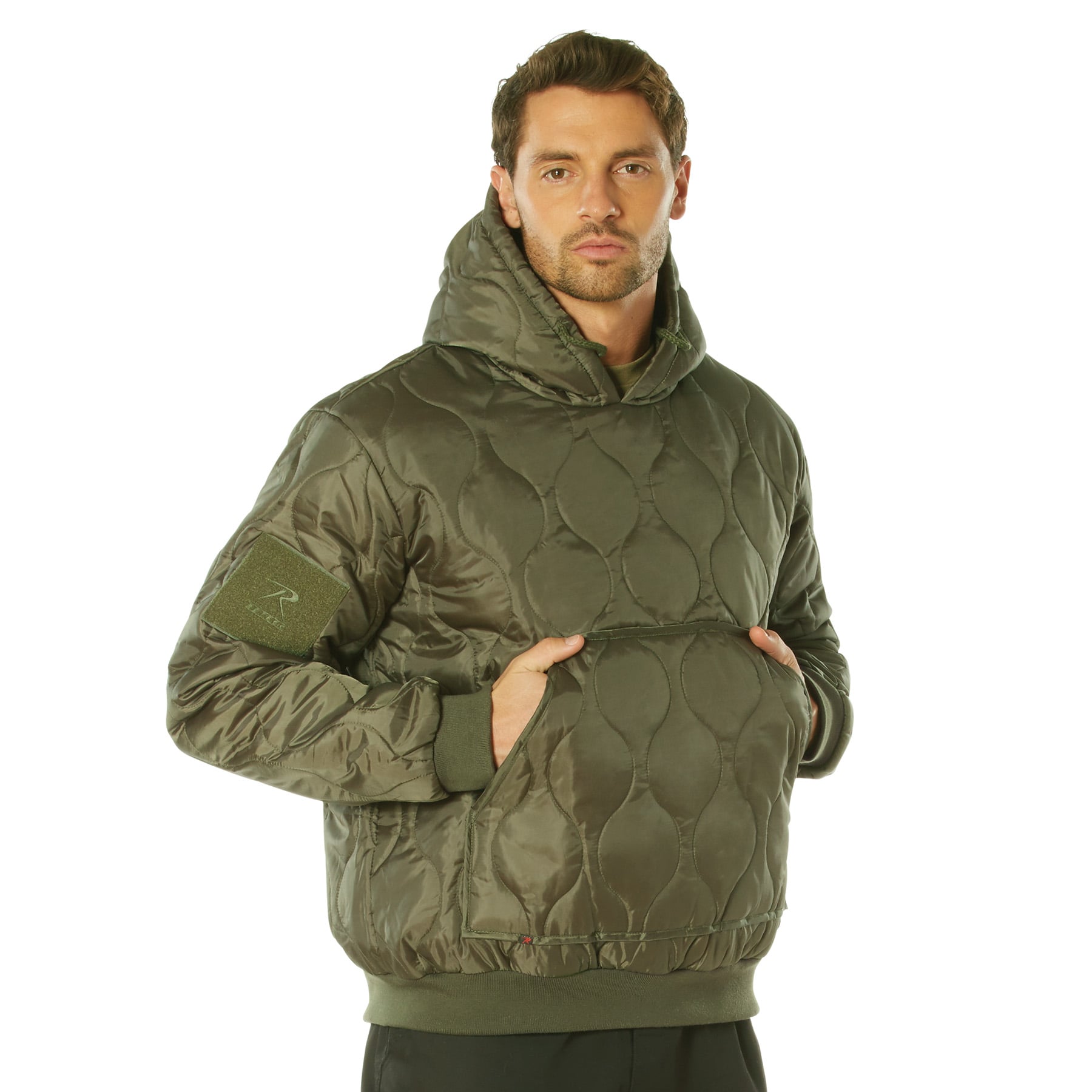 Rothco Quilted Woobie Hooded Sweatshirt - Olive Drab, X-Large