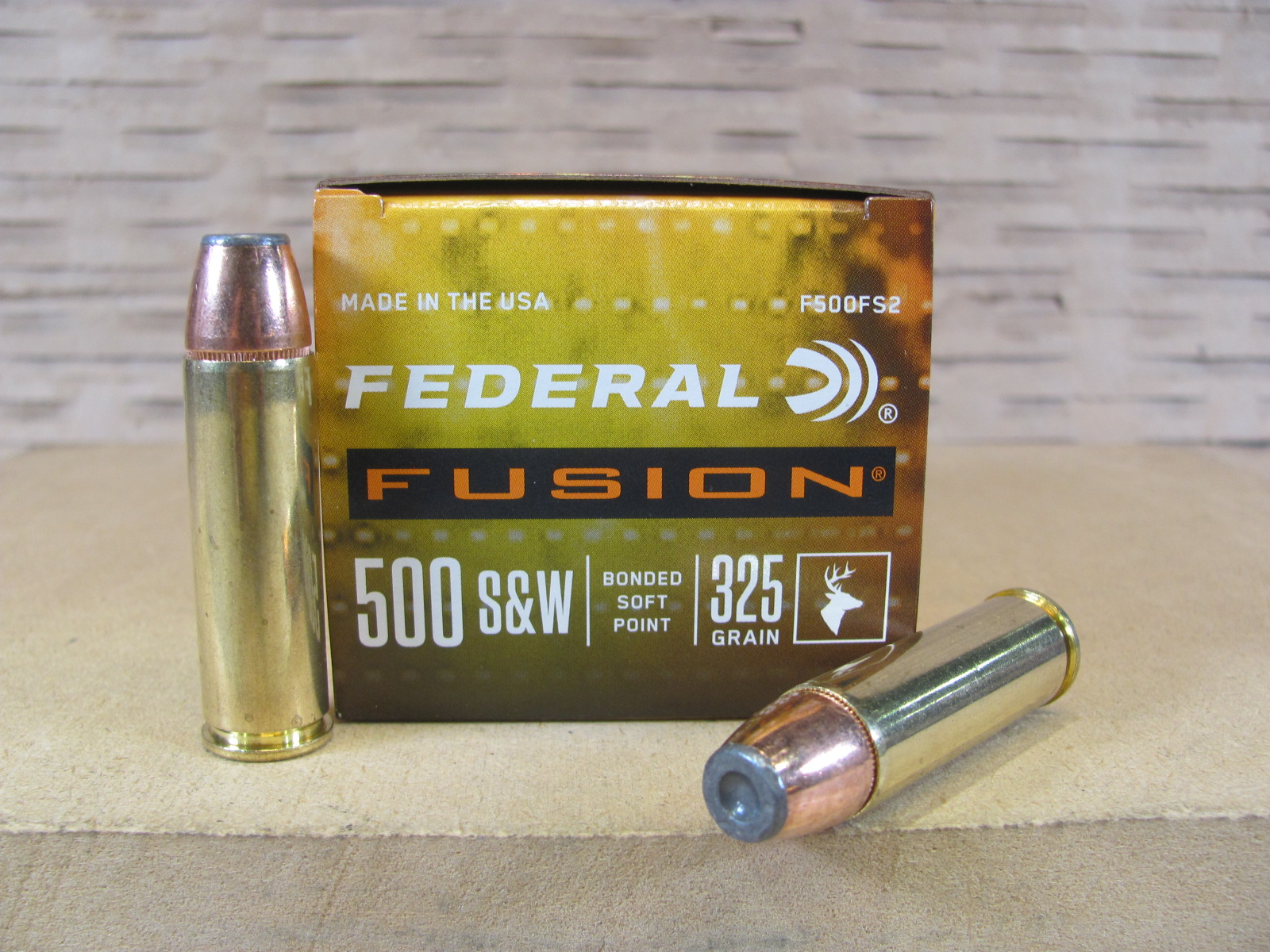 20 Round Box – 500 SW 325 Grain Bonded SP Federal Fusion Ammo – F500FS2