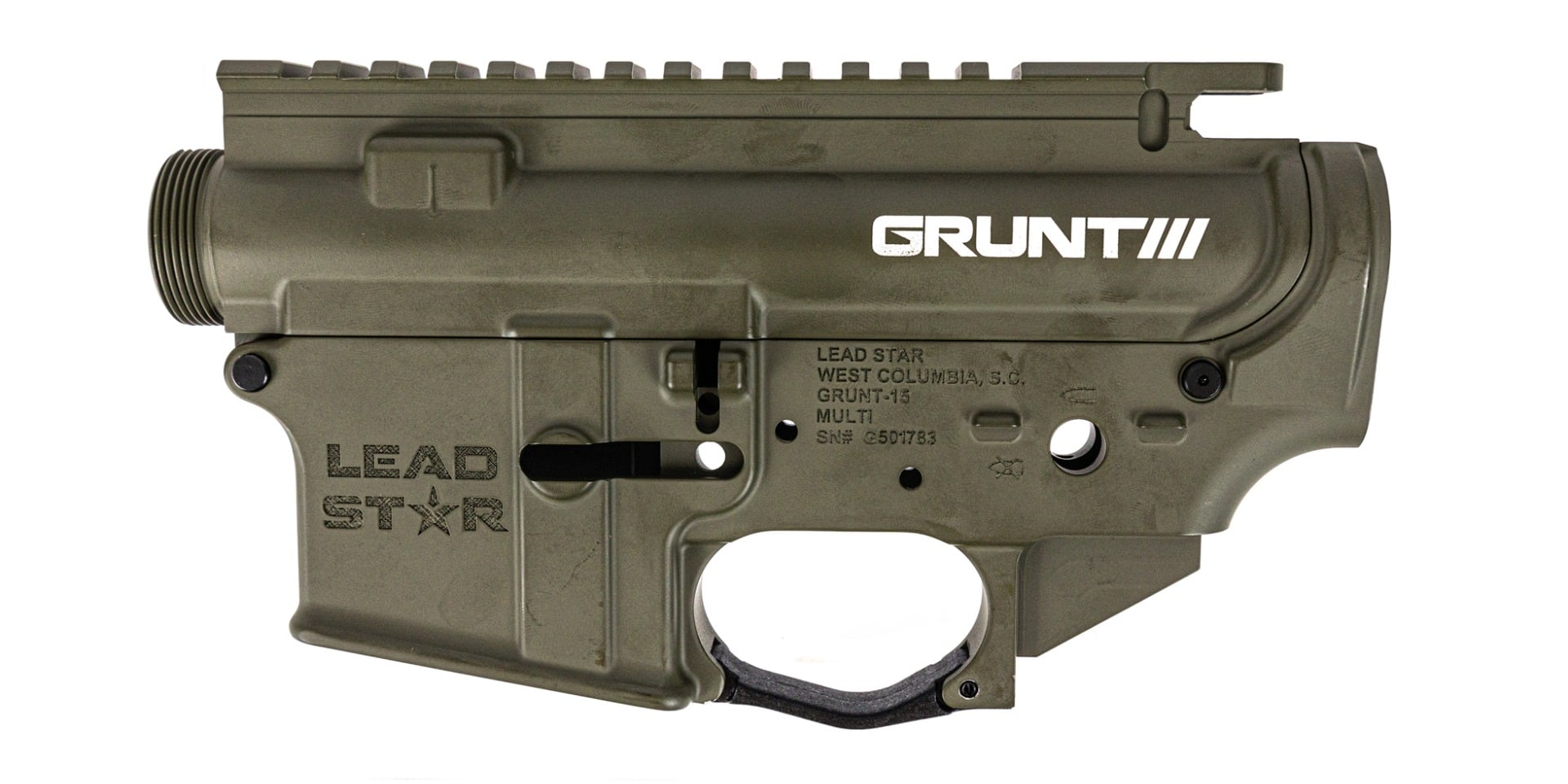 Lead Star Grunt-15 AR-15 Receiver Set, Sniper Green