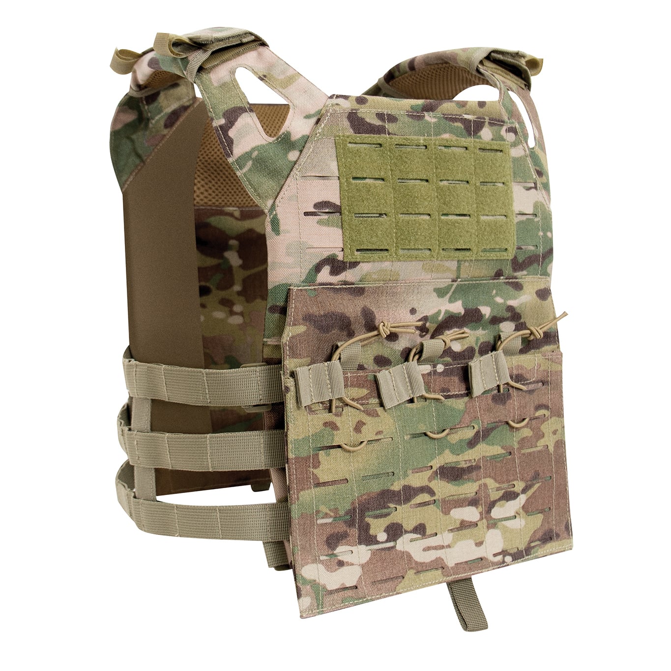 Rothco Laser Cut Molle Lightweight Armor Carrier Vest - Multicam, Regular
