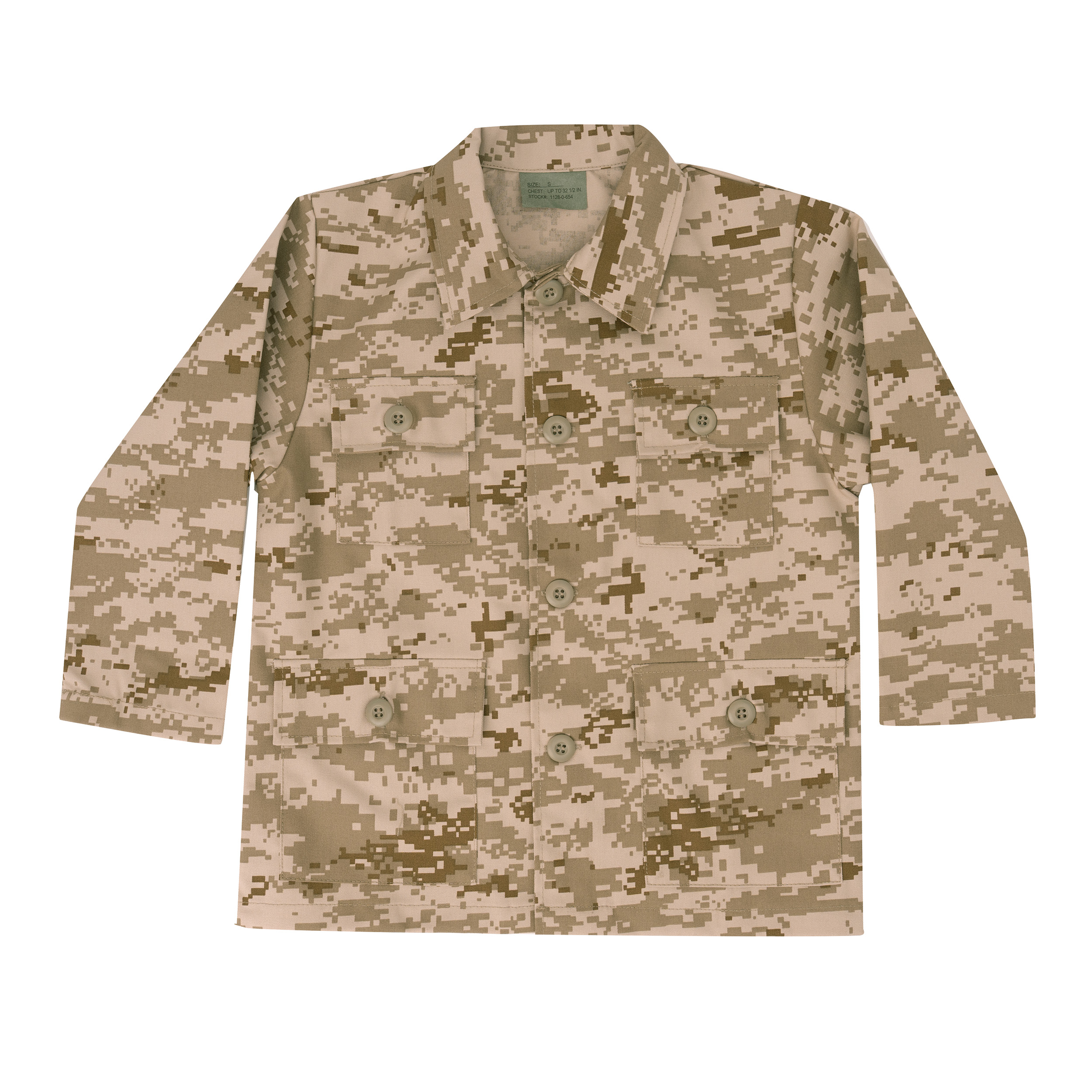 Rothco Kids Camo Bdu Shirt - Desert Digital Camo, Large