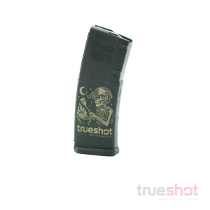 True Shot x Magpul - PMAG 30 AR/M4 Gen M2 MOE 223/5.56 30 Round Black Grilling Skull Polymer Magazine - Retail