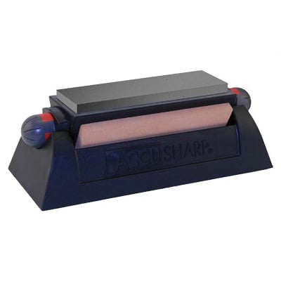 AccuSharp 6" 3 Stone Rotating Knife Sharpener, Black - 064C