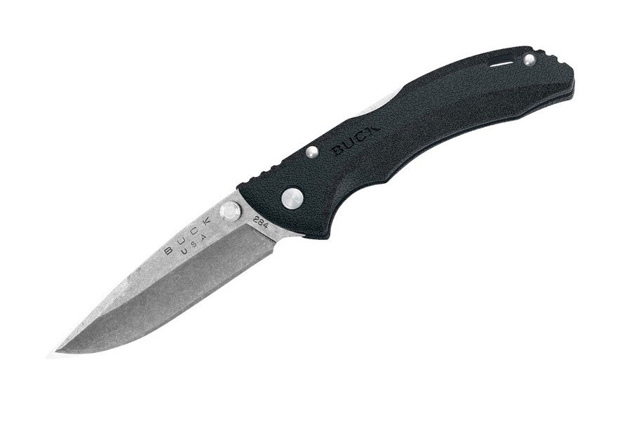 Buck 284 Bantam BBW Folding Drop Point Knife, Black - 0284BKS-C