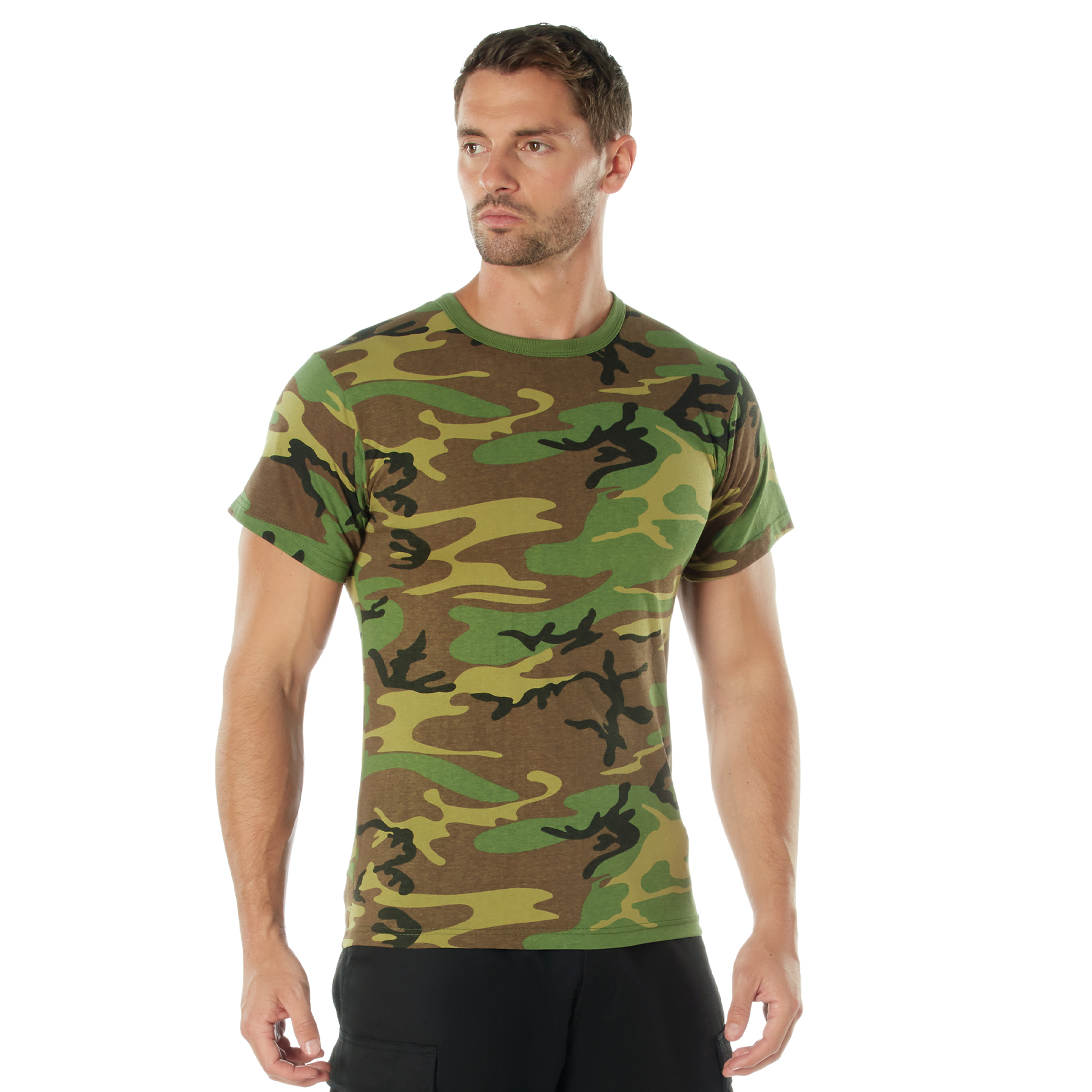 Rothco Camo T-Shirt - Woodland Camo, X-Large