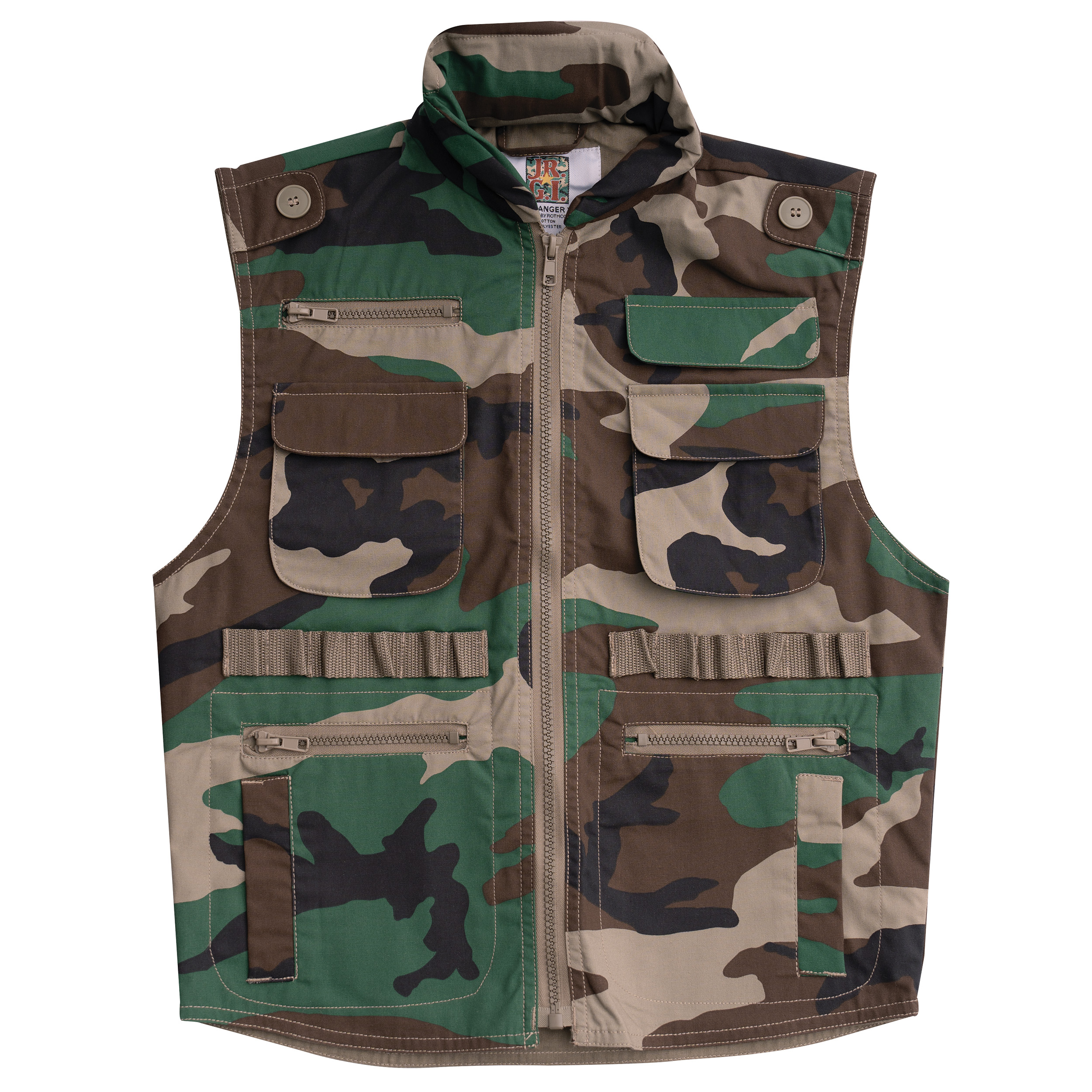 Rothco Kids Ranger Vest - Woodland Camo, Medium