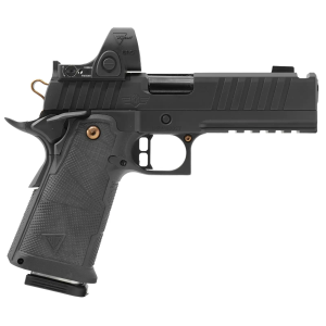United Gunworks Nomad 9mm 19+1rd 4.5 Comp'd Barrel Black PVD w/ Copper Pistol w/ Trijicon SRO 2.5 MOA Red Dot