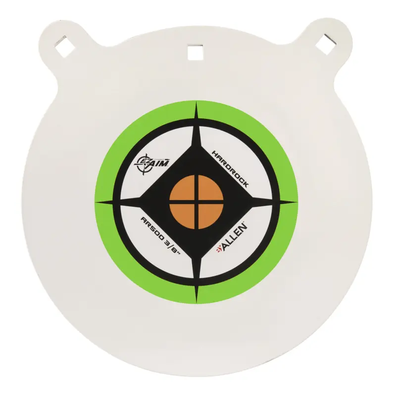 EZ-Aim 15599 Hardrock 12" AR500 Steel Gong Shooting Target .38" Thickness Black / Green / White