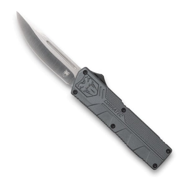CobraTec Knives Drop Point Lightweight Knife, 3.25", Gray - GYCTLWDNS