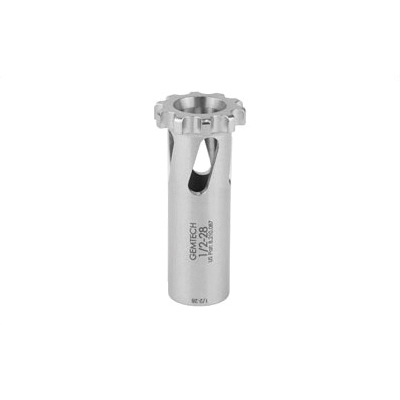 Gemtech GM-9/MM9/Tundra 1/2x28 RH 9mm Threaded Piston Adapter, Silver - 12169