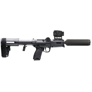 Kel-Tec Sub-SDP, 9mm, 6 Barrel, 1- 17rd Magazine, Pistol w/ Green Dot + Suppressor