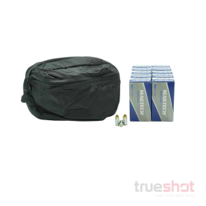 BUNDLE DEAL: Black Vertx Long Walks Waist Pack and 500 Rounds of Ammo - Magtech 9mm 115 Grain Steel