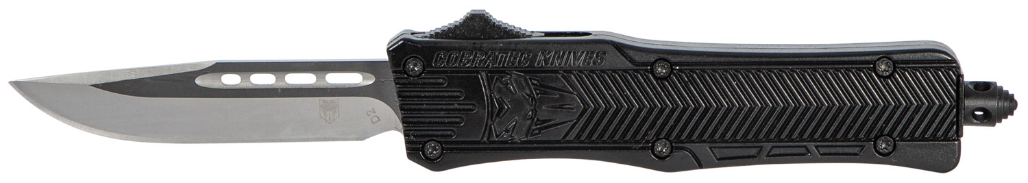 CobraTec Knives Small CTK-1 2.75" Drop Point OTF Knife, Black - SBCTK1SDNS