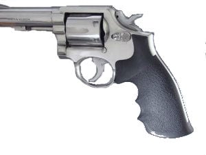 Hogue Mono Grips S&W K,L Frame Square Butt Black Rubber 10000